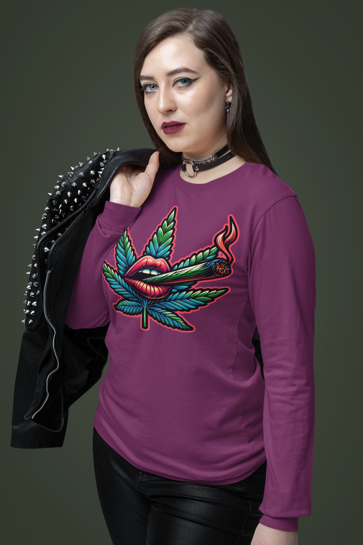 💋 Puff, Puff, Pass – Smokin’ Lips Weed Tee 💨🔥