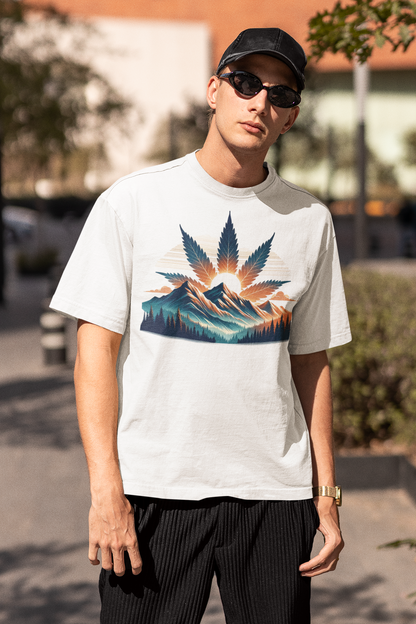 🌄 Wake & Bake in Our Weed Sunrise Tee! 🌿