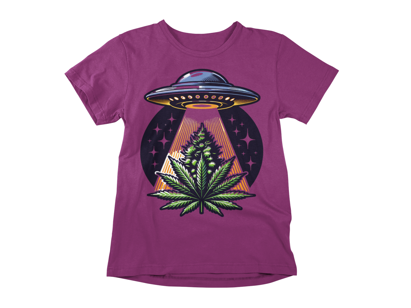 🛸 Take Me to Your Dealer – Psychedelic UFO Weed Tee 🌿💨