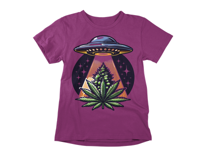 🛸 Take Me to Your Dealer – Psychedelic UFO Weed Tee 🌿💨